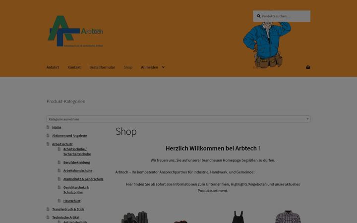 Screenshot of arbtech.de