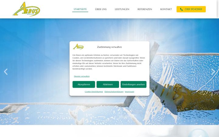 Screenshot of arbus-service.de