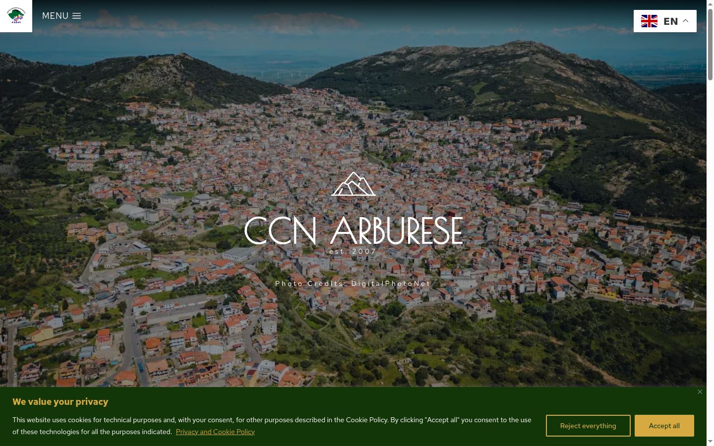 Captura de pantalla del banner de consentimiento mostrado antes de cualquier interacción