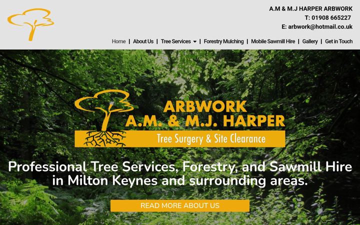 Screenshot of arbwork.co.uk
