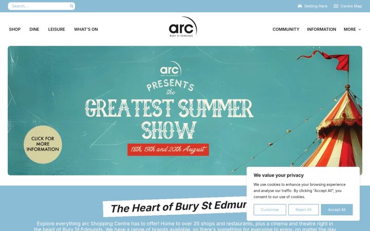 Screenshot of arc-burystedmunds.com