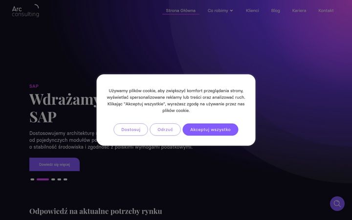 Posnetek zaslona arc-consulting.pl