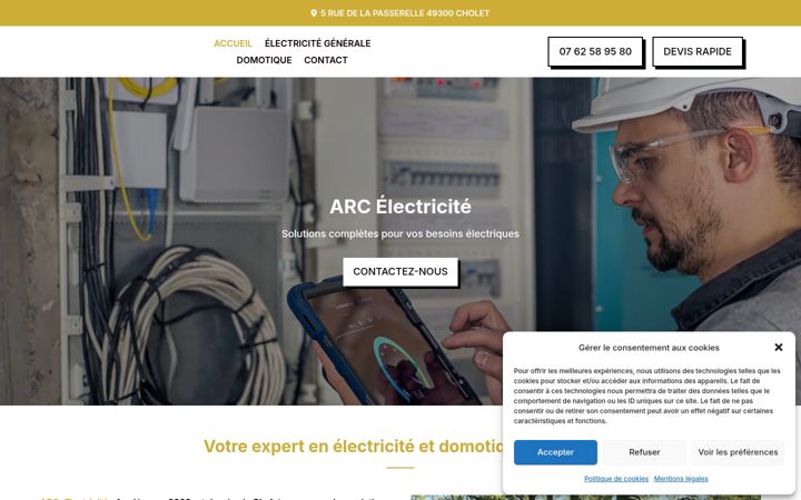 Posnetek zaslona arc-electricite-cholet49.fr