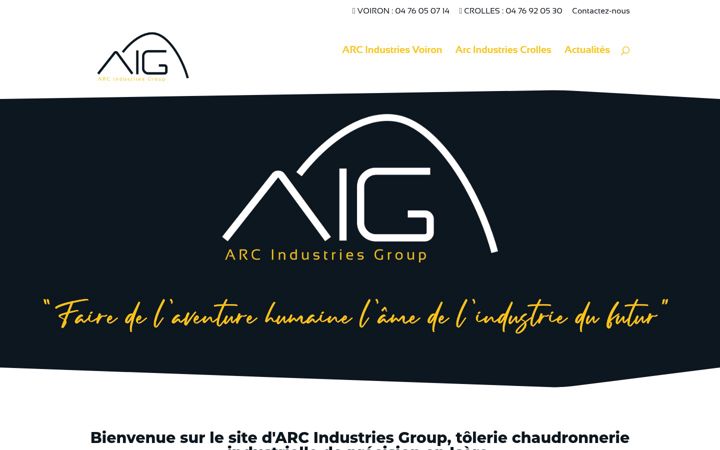Screenshot of arc-industries.fr