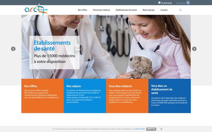 Screenshot of arc-interim.com