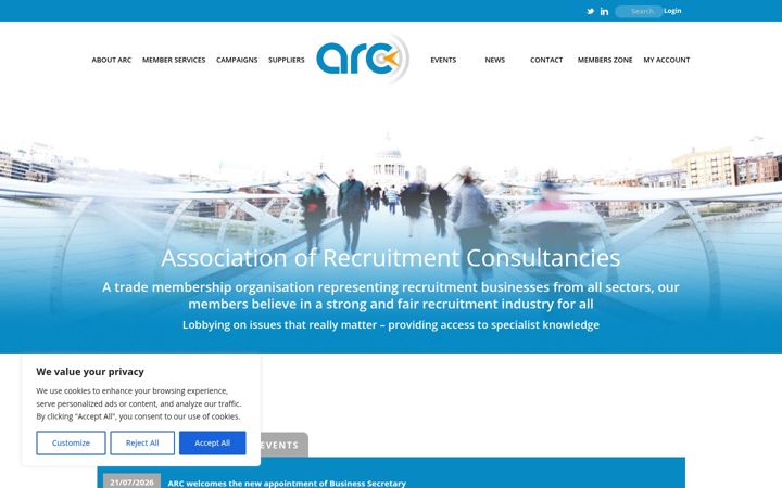 Screenshot of arc-org.net