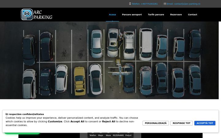 Screenshot of arc-parking.ro
