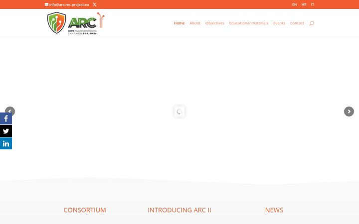 Screenshot di arc-rec-project.eu