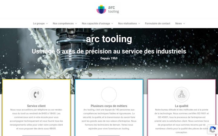 Screenshot of arc-tooling.com
