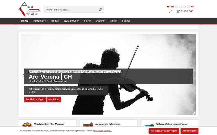 Screenshot of arc-verona.ch