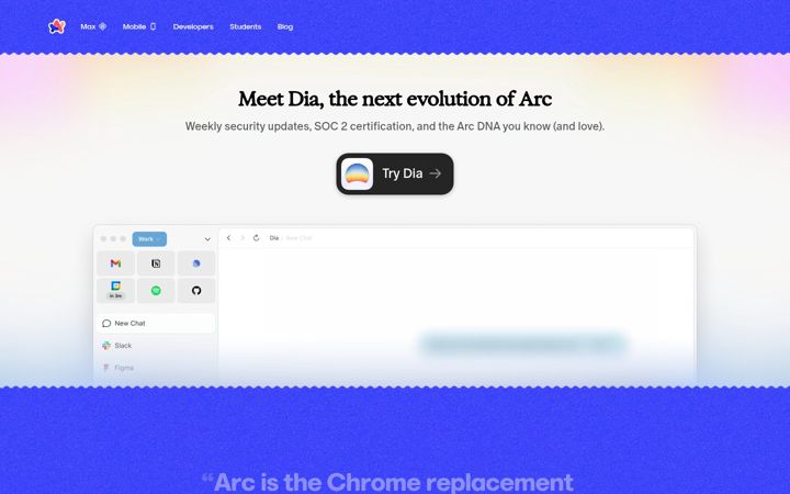 Екранна снимка на arc.net