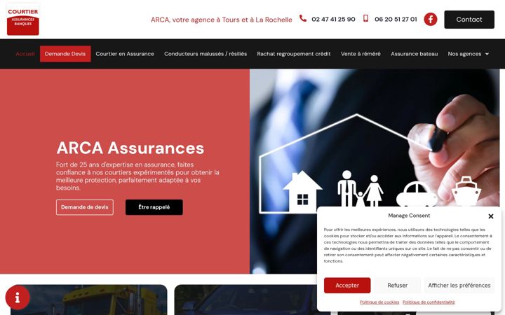 Zrzut ekranu arca-assurances.com