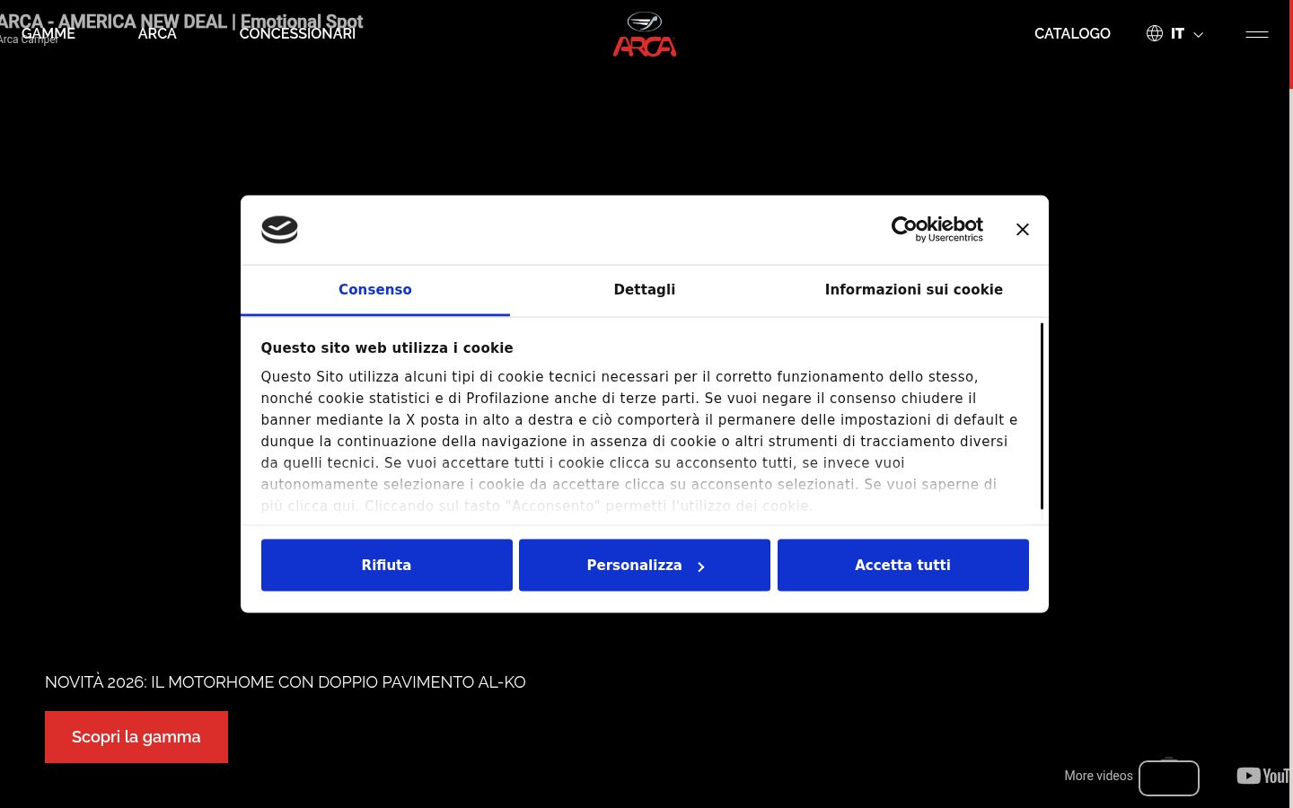 Captură de ecran a bannerului de consimțământ afișat înainte de orice interacțiune