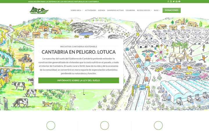 Screenshot of arcacantabria.org