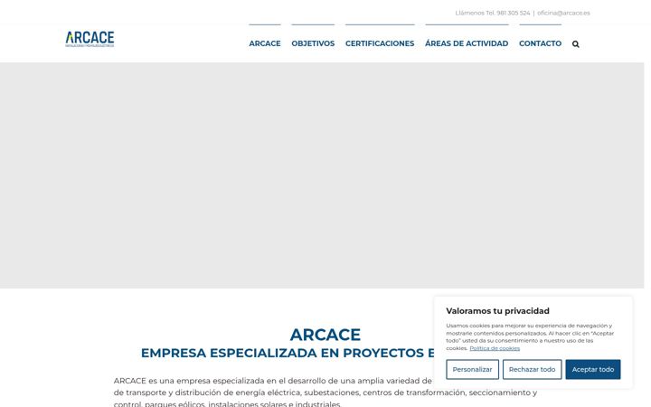Posnetek zaslona arcace.es
