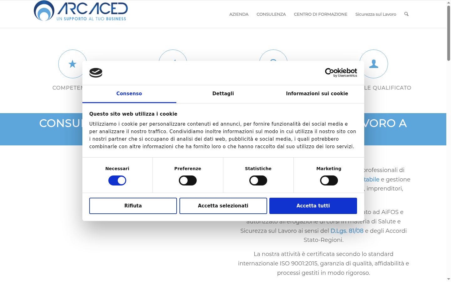 Screenshot tal-banner tal-kunsens muri qabel kwalunkwe interazzjoni
