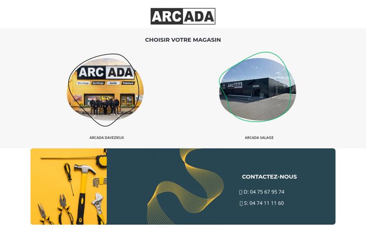 Екранна снимка на arcada.fr