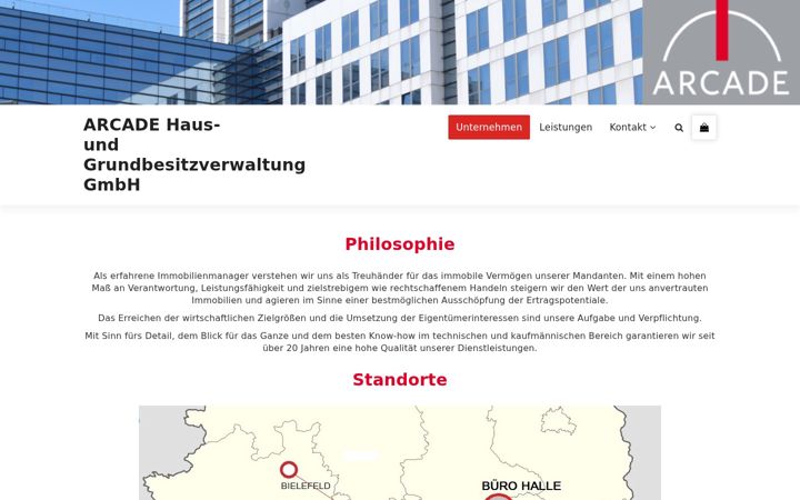 Screenshot of arcade-haus.de