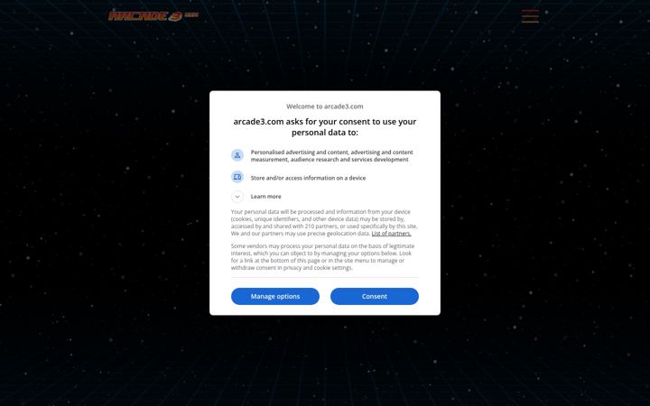 Screenshot of arcade3.com