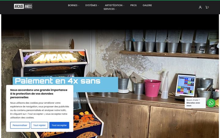 Screenshot of arcadeandco.fr
