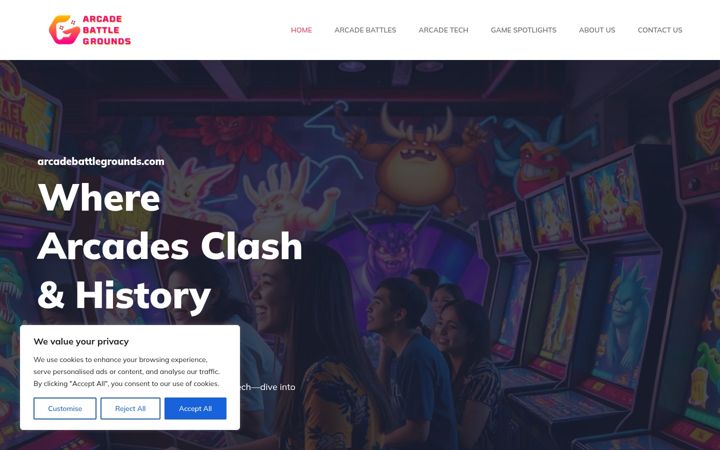 Zrzut ekranu arcadebattlegrounds.com