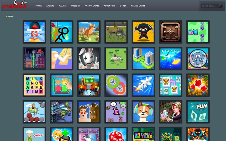 Screenshot of arcadebull.com