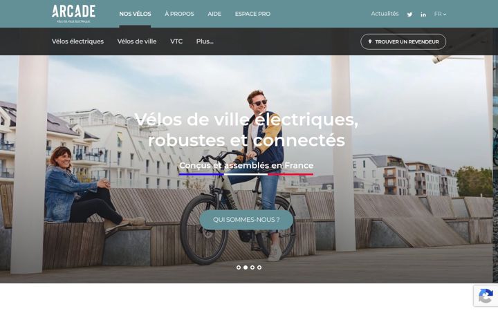 Capture d'écran de arcadecycles.fr