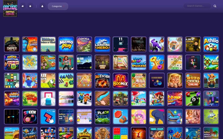 Zrzut ekranu arcadegamingcave.com