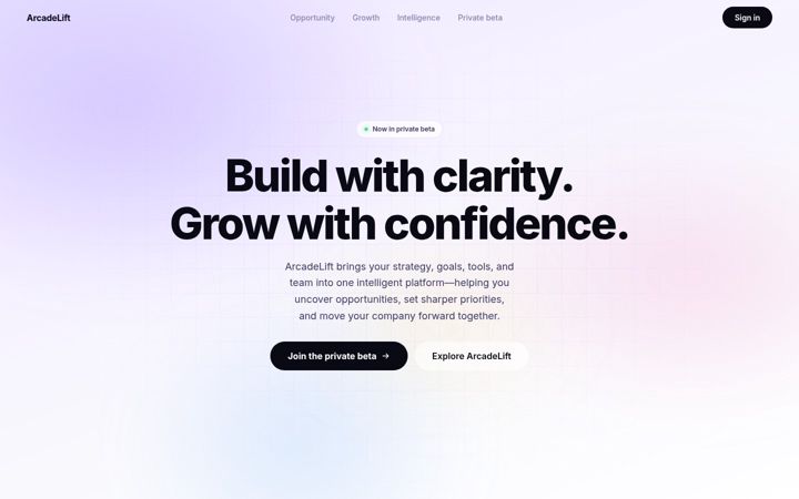 Screenshot of arcadelift.com
