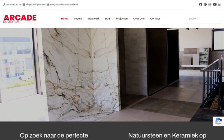 Screenshot of arcadenatuursteen.nl