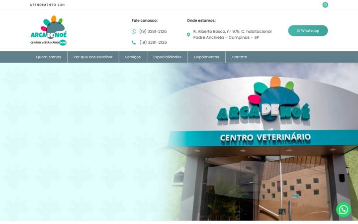 Screenshot of arcadenoecvet.com.br
