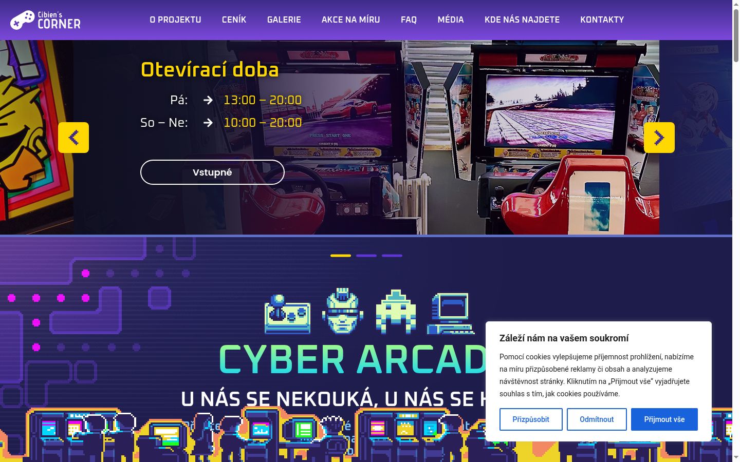 Captura de ecrã do banner de consentimento apresentado antes de qualquer interação