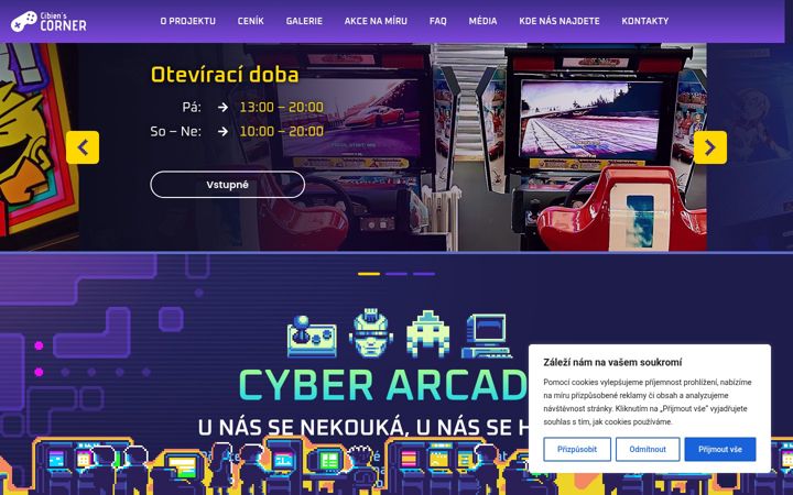 Screenshot of arcadepraha.cz