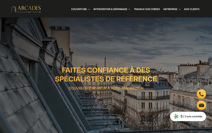 Screenshot of arcades-couverture.com
