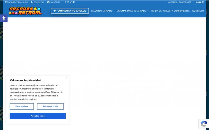 Screenshot ta' arcades-retroal.com