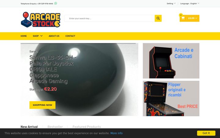 Screenshot ta' arcadestock.com