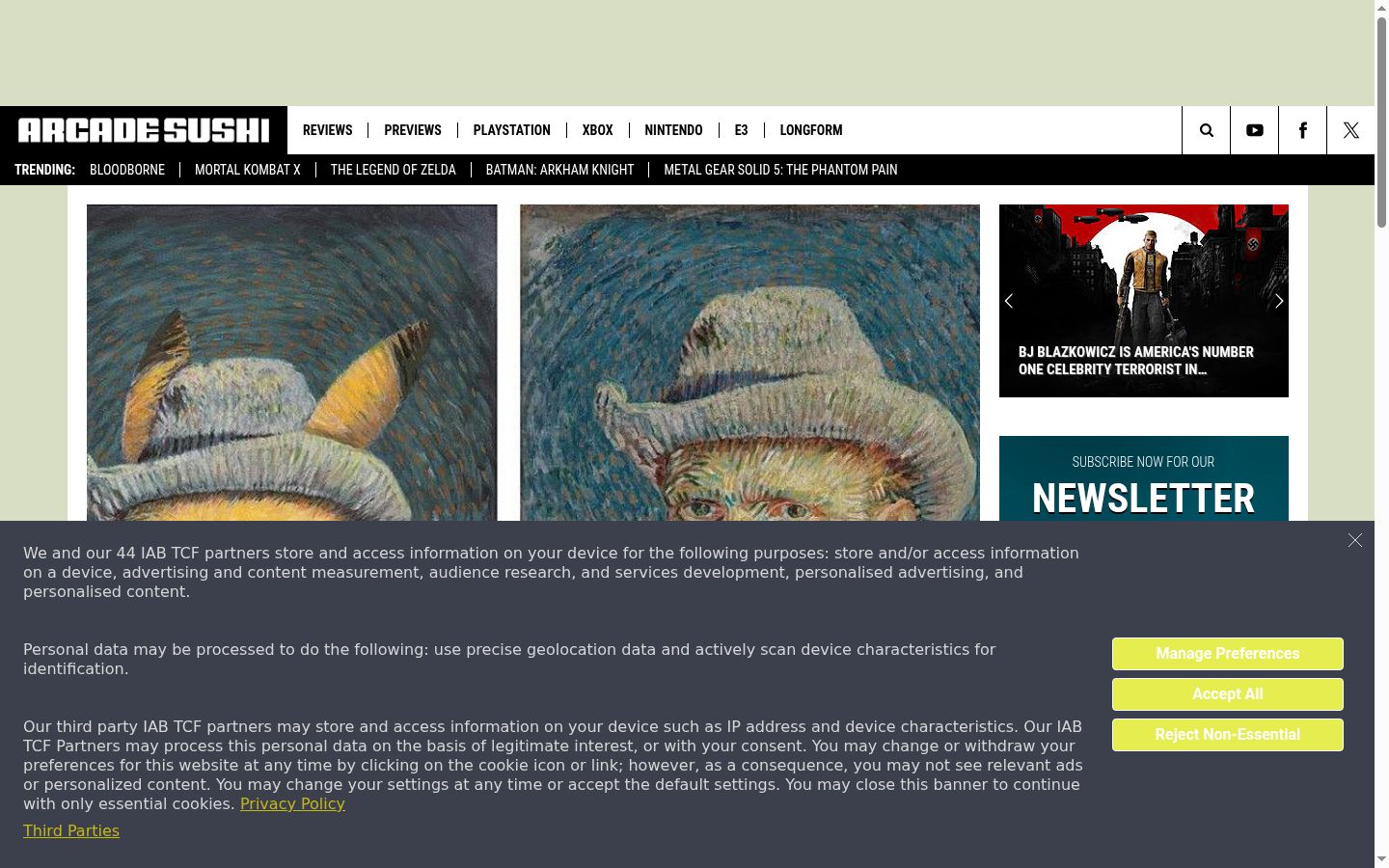 Screenshot des Einwilligungsbanners vor jeglicher Interaktion