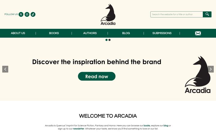 Screenshot of arcadia-books.co.uk