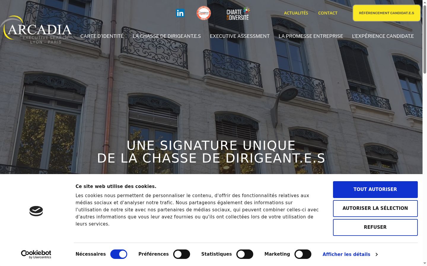 Screenshot del banner di consenso mostrato prima di qualsiasi interazione