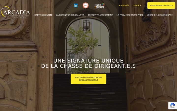 Screenshot ta' arcadia-executive.com
