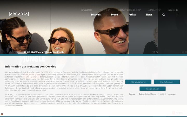 Screenshot ta' arcadia-live.com