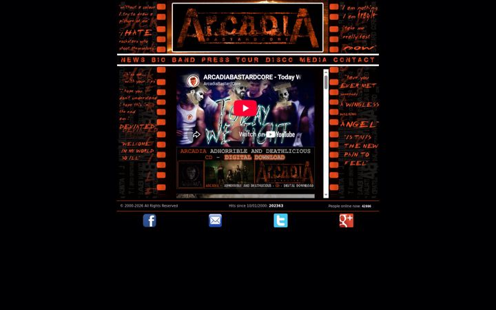 Screenshot of arcadiabastardcore.com