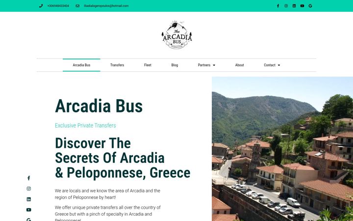 Screenshot ta' arcadiabus.com