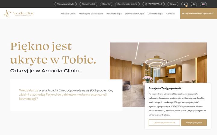 Screenshot of arcadiaclinic.pl