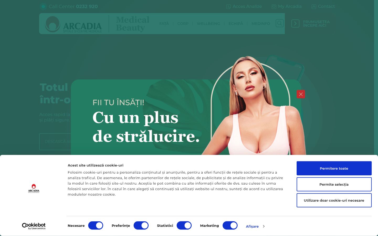Screenshot of the consent banner shown before any interaction