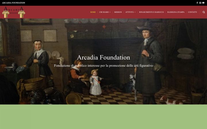 Screenshot of arcadiafoundation.art