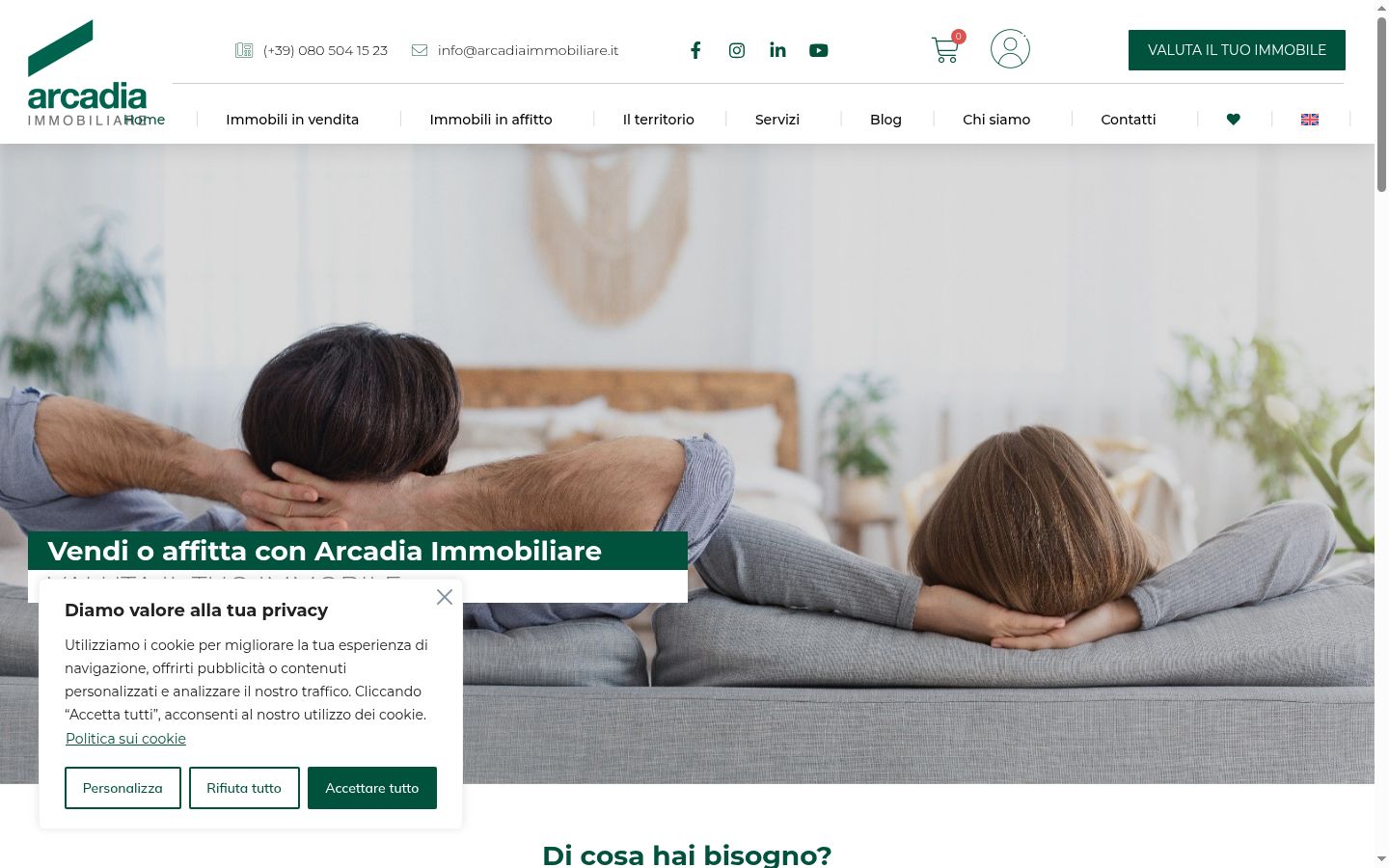 Skjermbilde av samtykkebanneret slik det vises før noen interaksjon