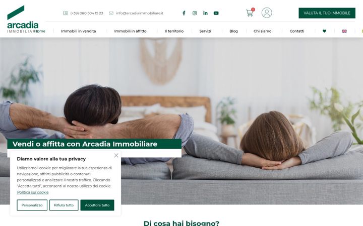 Snimka zaslona za arcadiaimmobiliare.it