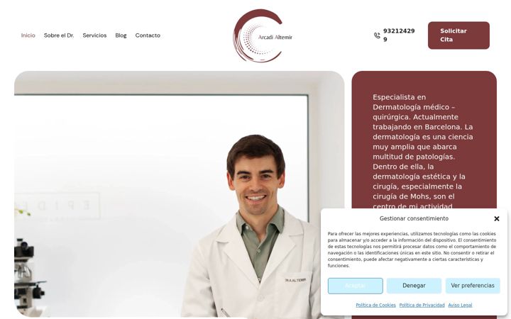 Screenshot ta' arcadialtemir.com