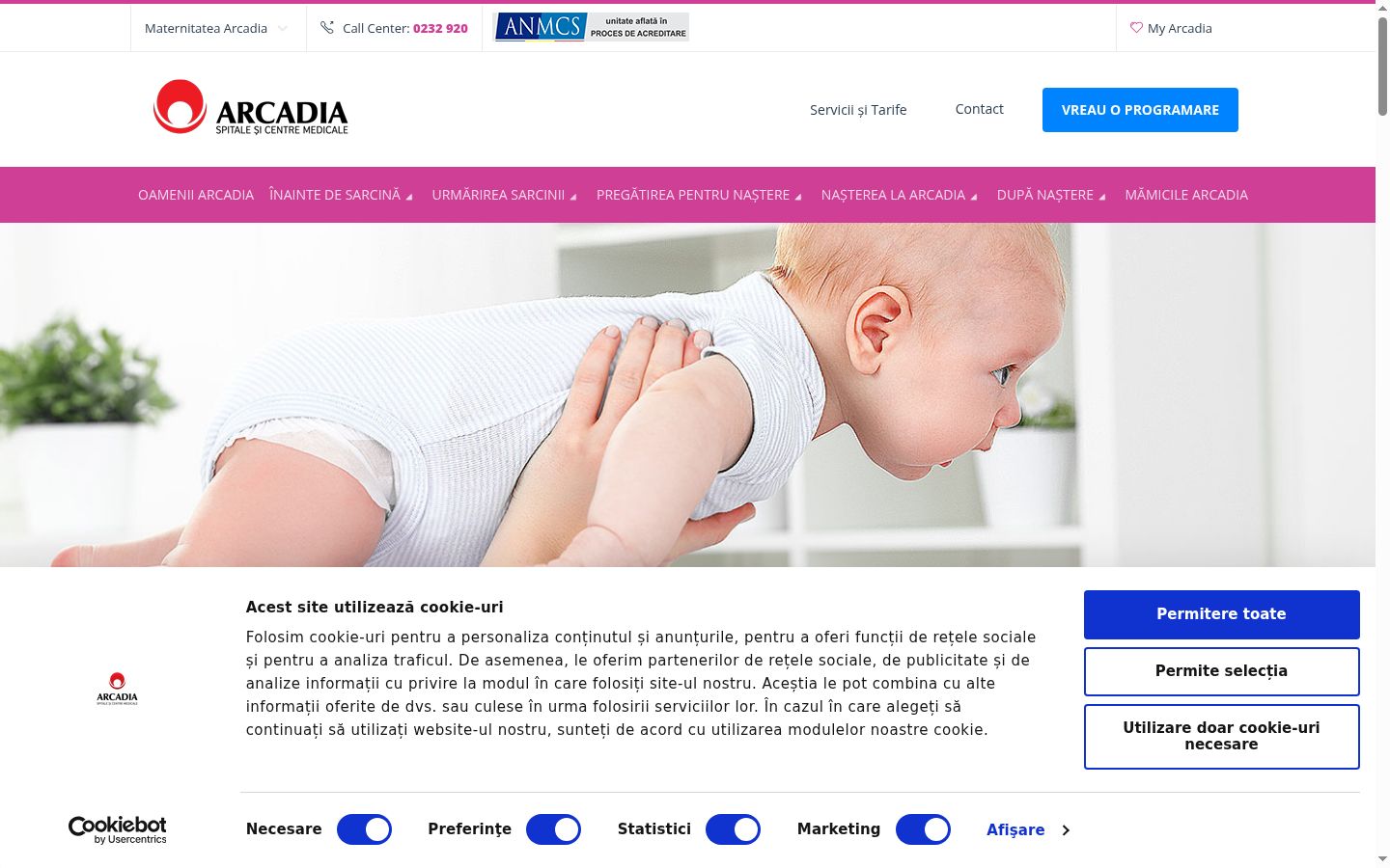 Ekrānuzņēmums ar piekrišanas baneri, kas tika rādīts pirms jebkādas mijiedarbības